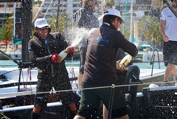 Victorious debut for the new Audi Azzurra Sailing Team TP52 yacht in PalmaVela 2012