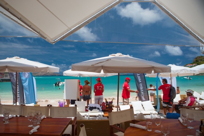 Down time at Nikki Beach for the competitors at Les Voiles de St. Barth Down time at Nikki Beach for the competitors at Les Voiles de St. Barth