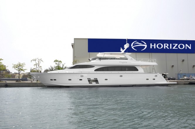 Newly delivered Horizon E84 superyacht Virginia to be exhibited at Hong Kong Boat Show 2012
