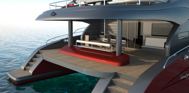 Luxurious exterior aboard the 60 Sunreef Power Yacht Luxurious exterior aboard the 60 Sunreef Power Yacht
