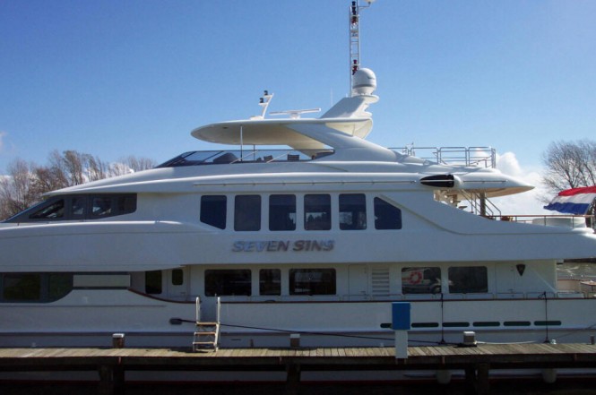 41m Heesen luxury charter yacht SEVEN SINS to undergo refit at Icon Yachts