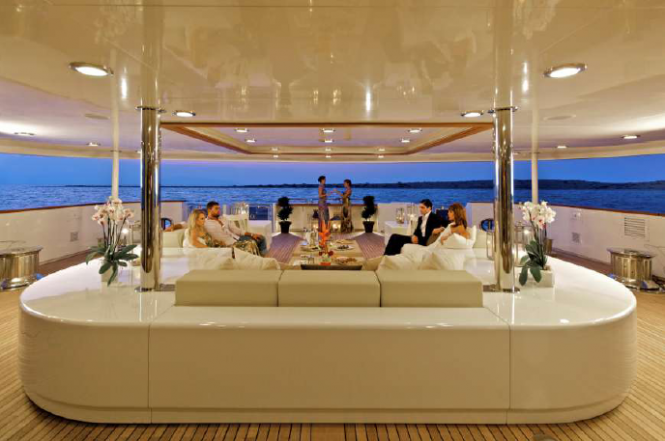 Luxury superyacht O'Mega - Main Deck Lounge