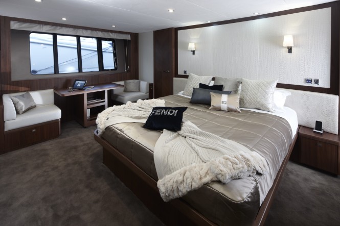 Luxury yacht Fendi Casa 85 Master Cabin Luxury yacht Fendi Casa 85 Master Cabin