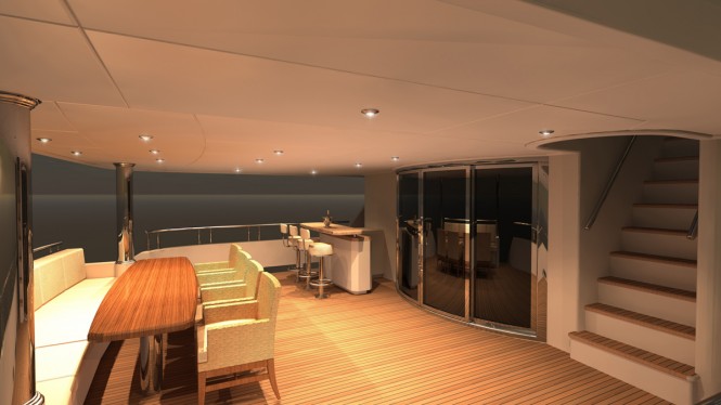 Ocean Alexander 120 Superyacht - aft deck Ocean Alexander 120 Superyacht - aft deck