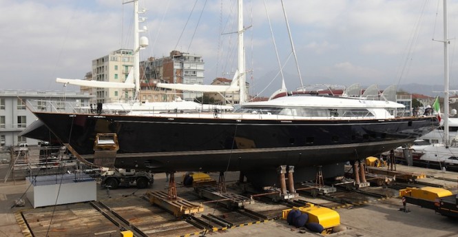 Perini Navi launch 50m sailing yacht ENTERPRISE
