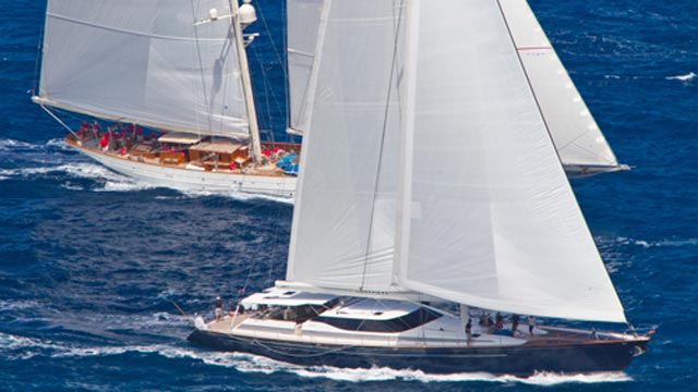 Sailing yachts at St. Barths Bucket 2012 - Photo: Mark Charlton of Real Media Travel Sailing yachts at St. Barths Bucket 2012