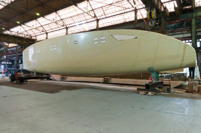Works on the Sunreef 82 Superyacht well underway