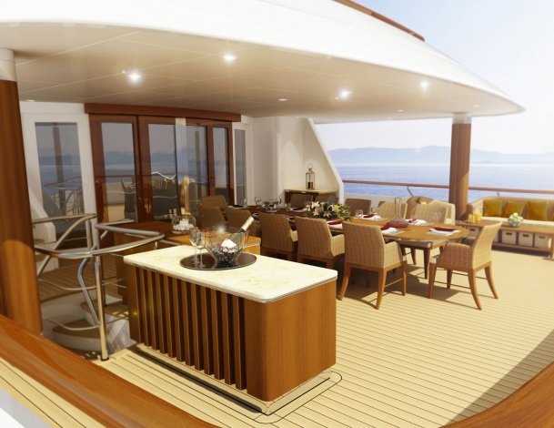 Yacht Lady Britt Aft rendering Yacht Lady Britt Aft rendering
