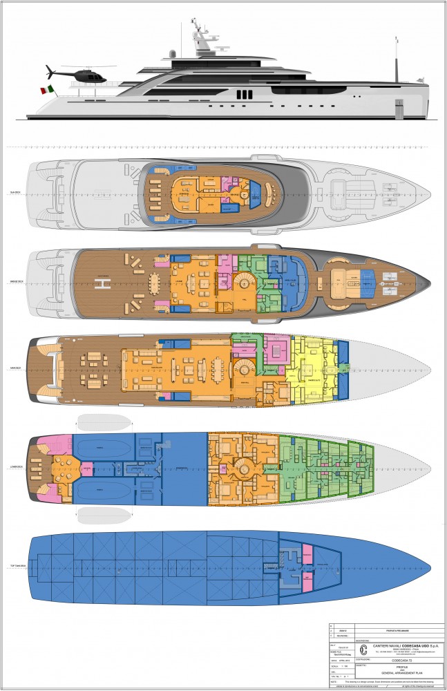 New 72m motor yacht concepts by Cantieri Navali Codecasa