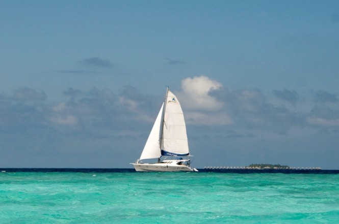 APS Maldives sailing yacht Sailfish at Kuda Bandos APS Maldives sailing yacht Sailfish at Kuda Bandos