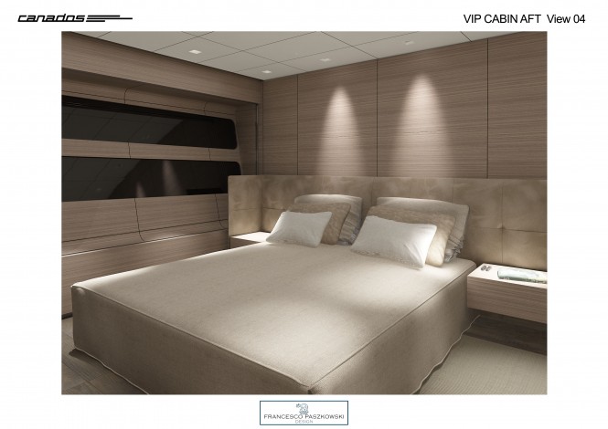Canados 120 superyacht VIP Cabin Canados 120 superyacht VIP Cabin