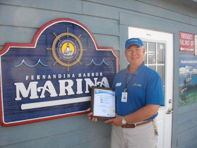 Certified Marina Manager (CMM) Designation received by Joe Springer of Fernandina Harbor Marina