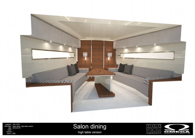 Luxury yacht Bellagio with interior by Omega Luxury yacht Bellagio with interior by Omega