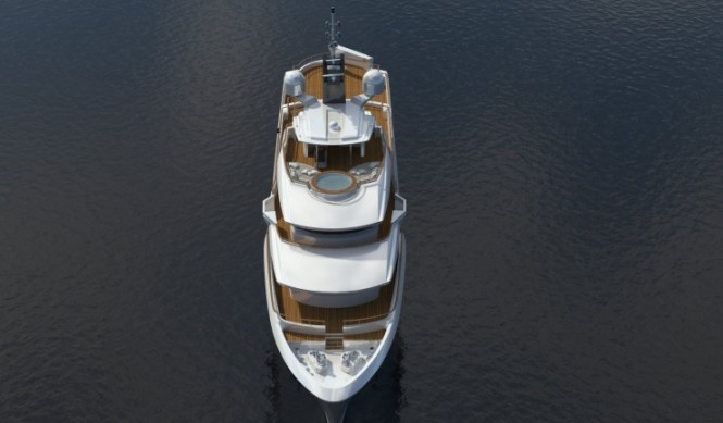 Luxury yacht Cosmo 50 Explorer - front view Luxury yacht Cosmo 50 Explorer - front view