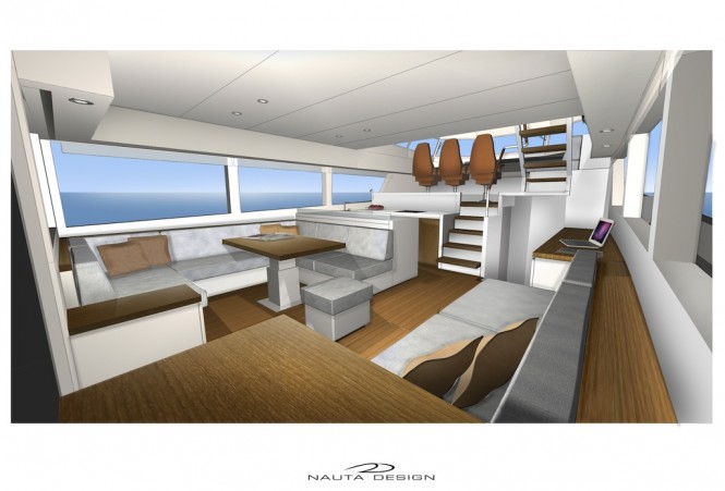 Motor Yacht Rupert 80 Galley up saloon - aft right Motor Yacht Rupert 80 Galley up saloon - aft right