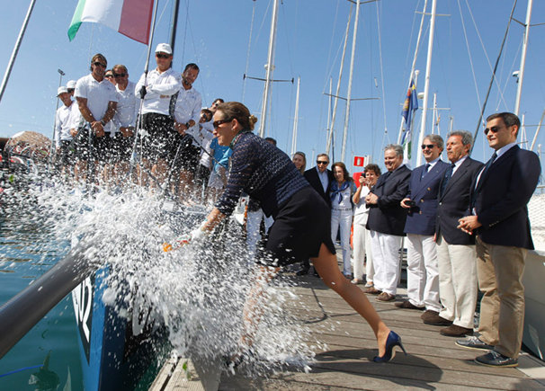 Official christening of the new Azzurra TP52 yacht by Audi