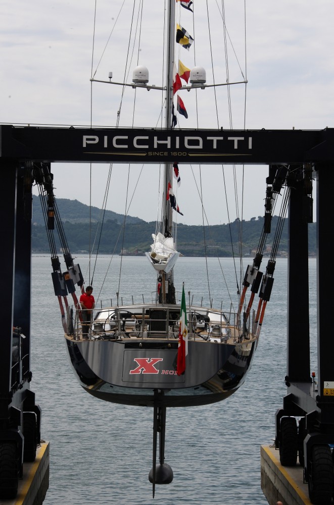 Perini Navi superyacht Xnoi at launch Perini Navi superyacht Xnoi at launch