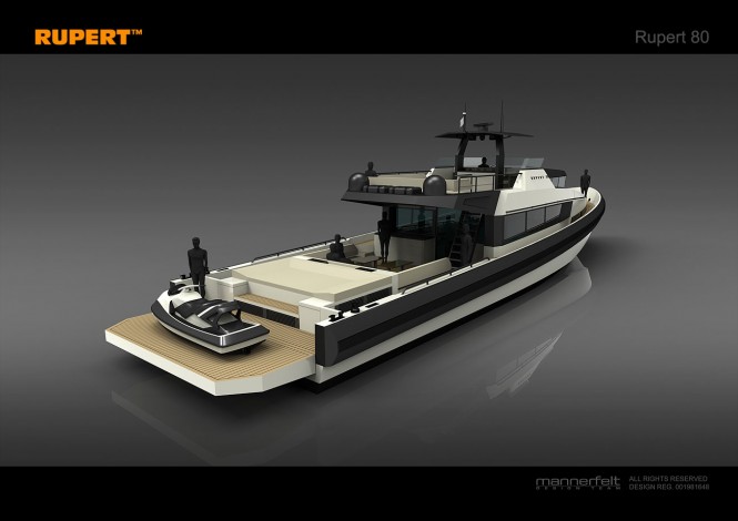 Rupert 80 superyacht - rear view Rupert 80 superyacht - rear view