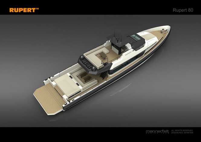 Rupert 80 superyacht - view from above Rupert 80 superyacht - view from above