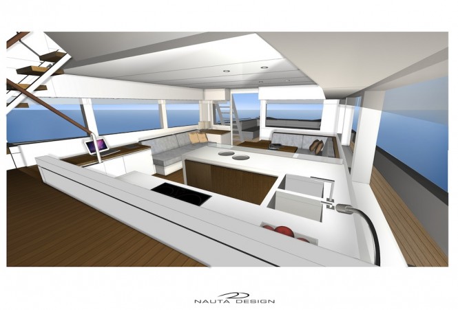Rupert 80 yacht - Galley up saloon - fwd left Rupert 80 yacht - Galley up saloon - fwd left