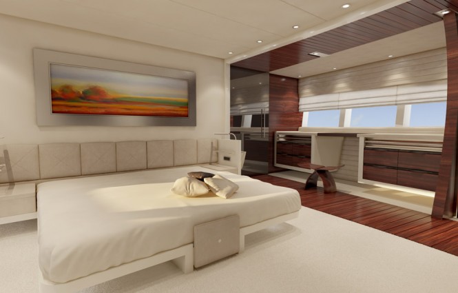 Superyacht Vulcan Owner's Cabin