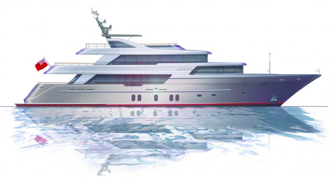 Guido de Groot designed 42m motor yacht concept for Jongert Yachts