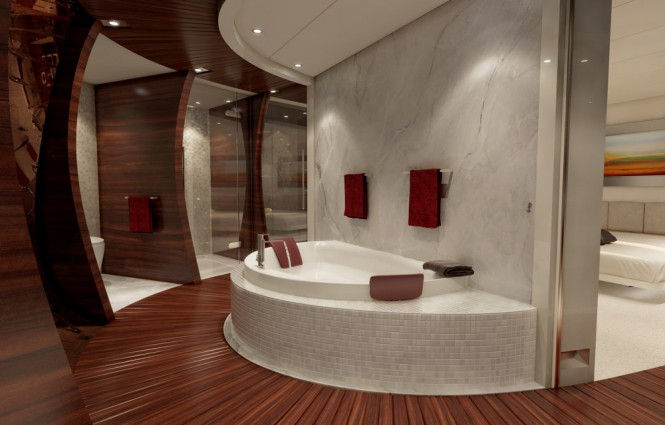 Vicem 46 superyacht Vulcan Owner's Bathroom