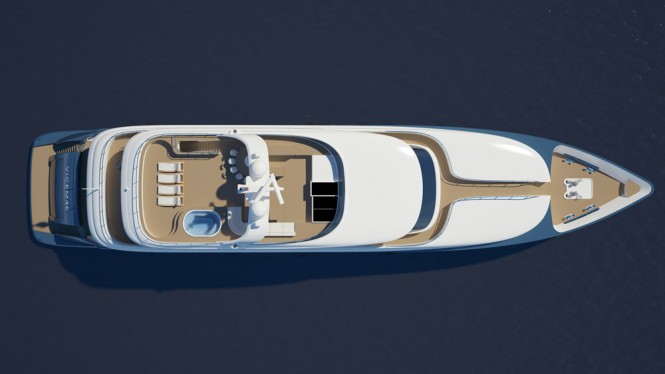 Vicem 46 superyacht Vulcan - view from above