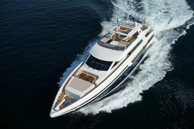 45m Bilgin charter yacht TATIANA anchored in Cannes and available for inspection