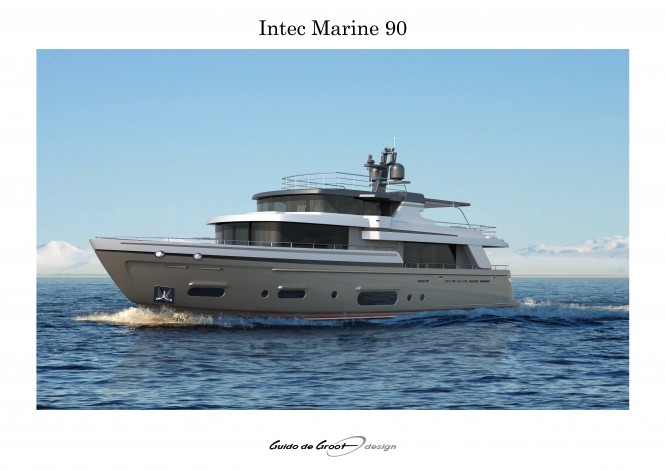 Intec Marine 90 yacht - side view Intec Marine 90 yacht - side view