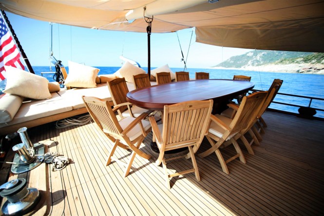 Luxury Turkish Gulet Grande Mare (ex Carmina) - Al fresco dining Luxury Turkish Gulet Grande Mare (ex Carmina) - Al fresco dining