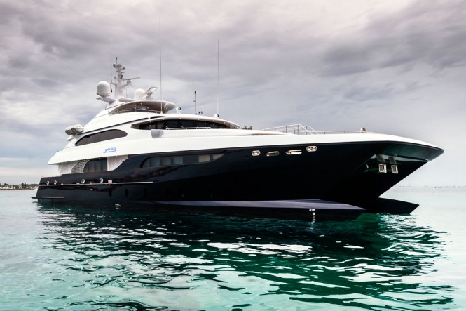 40m catamaran superyacht Zenith (IC0832) designed by Incat Crowther launched