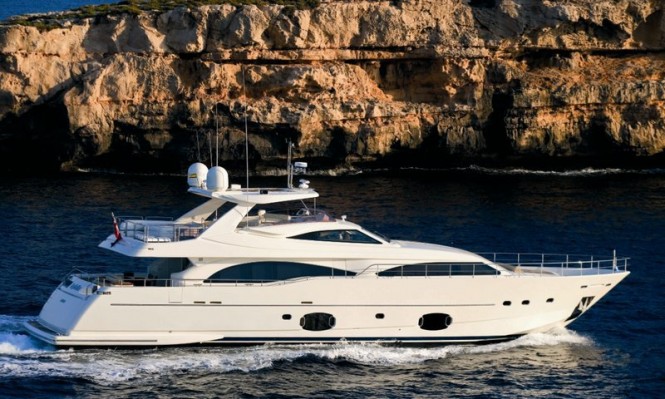Ferretti Custom Line 97 charter yacht LADY CHATTERLEY available in the Mediterranean