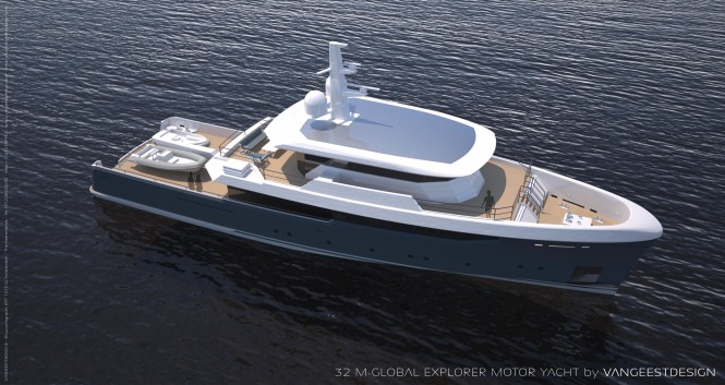 32M motor yacht Global Explorer concept by Van Geest Design
