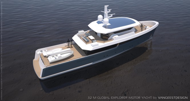 32M superyacht Global Explorer - rear view 32M superyacht Global Explorer - rear view