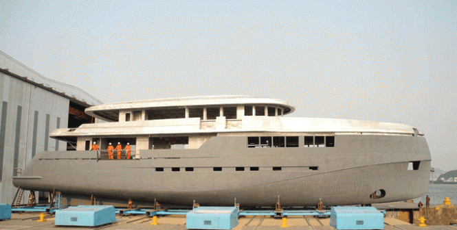 Kingship completes hull and superstructure of the 44m Green Voyager superyacht engineered by Axis Group Yacht Design