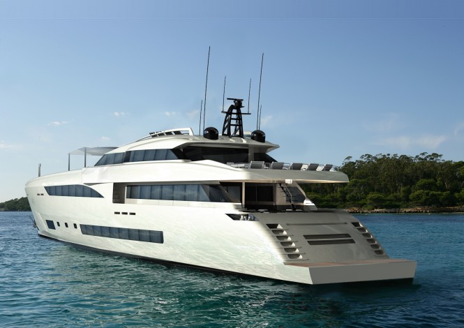 45m superyacht Wider 150 - rear view 45m superyacht Wider 150 - rear view