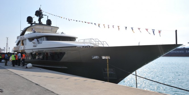 46m luxury yacht Achilles at launch 46m luxury yacht Achilles at launch
