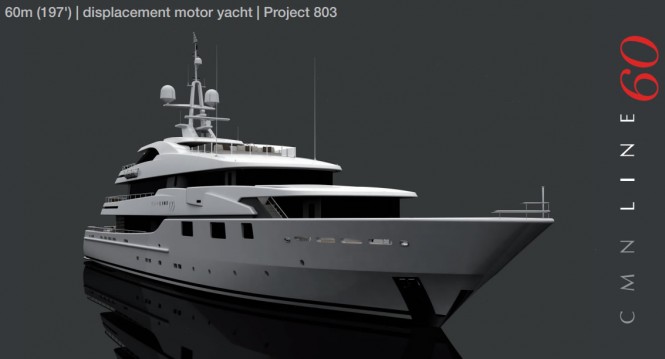 Andrew Winch designed 60m CMN motor yacht Project 803 for sale