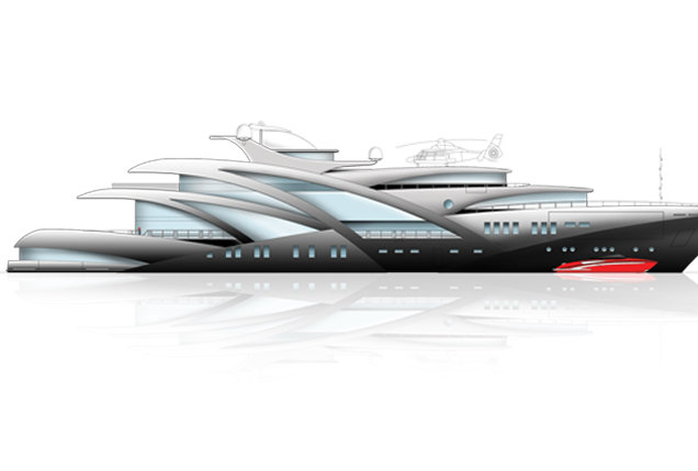 95m motor yacht PENDENDO designed by Docq Concepts