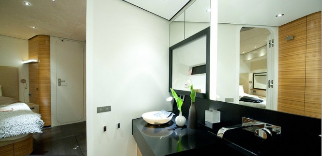Luxurious interior aboard AY74 yacht Luxurious interior aboard AY74 yacht