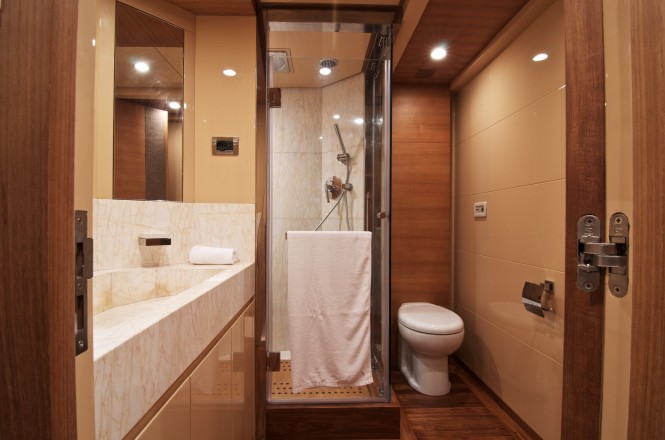 Luxury yacht Electra - VIP cabin's bathroom Luxury yacht Electra - VIP cabin's bathroom