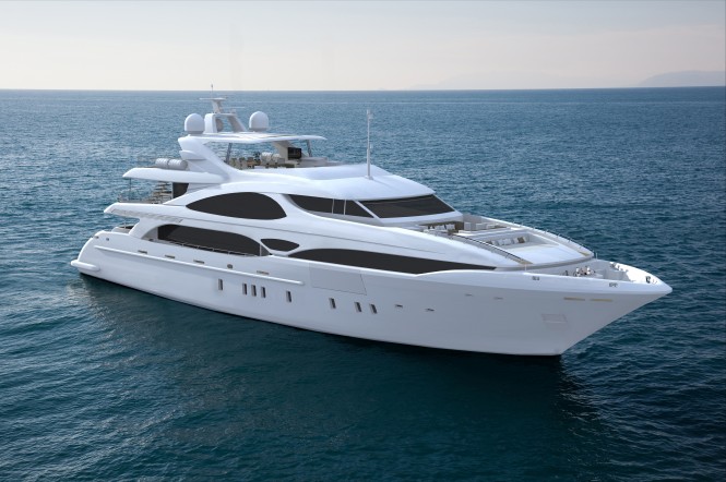 Overmarine luxury yacht Mangusta Oceano 148 for ocean cruising