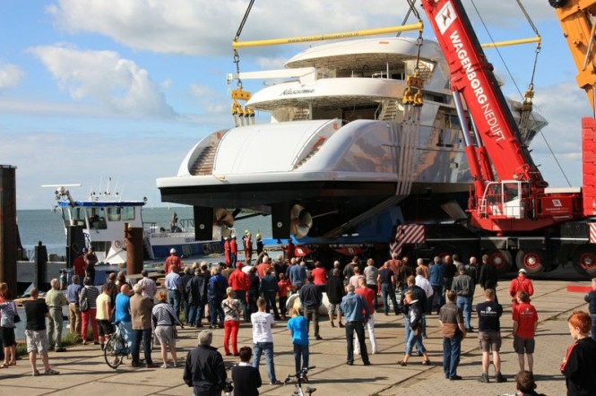 Rear view of Nassima superyacht - Photo courtesy of Olivier van Meer Rear view of Nassima superyacht - Photo courtesy of Olivier van Meer