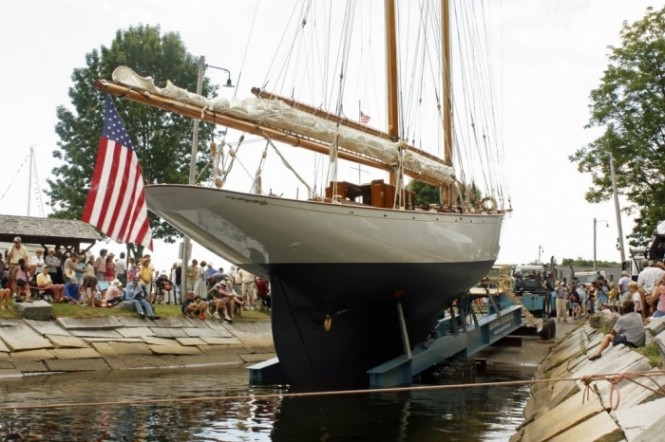 Rockport Marine completes the restoration of the 1924 William Fife   sailing yacht ADVENTURESS