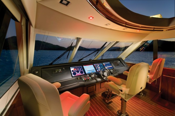 The 75 yacht is certainly the ultimate Riviera and with an impressive helm station it is perfect for long range cruising The 75 yacht is certainly the ultimate Riviera and with an impressive helm station it is perfect for long range cruising