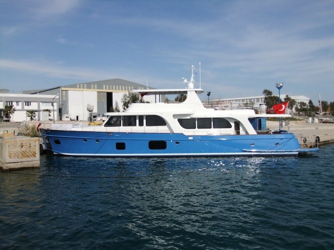 Vicem 107 luxury yacht MONI equipped with a comprehensive suite of Raymarine electronics
