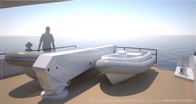 Yacht tenders aboard Global Explorer yacht Yacht tenders aboard Global Explorer yacht