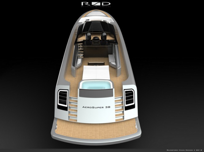 38-metre superyacht AeroSuper 38 - rear view 38-metre superyacht AeroSuper 38 - rear view