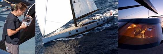 Piet Brouwer’s special LED lights in the 42m charter yacht SARISSA’s swimming platform